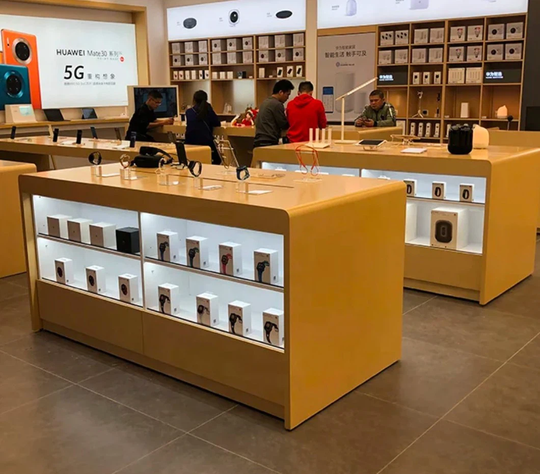 Wood Shop Counter Design For Phone Retail Shop