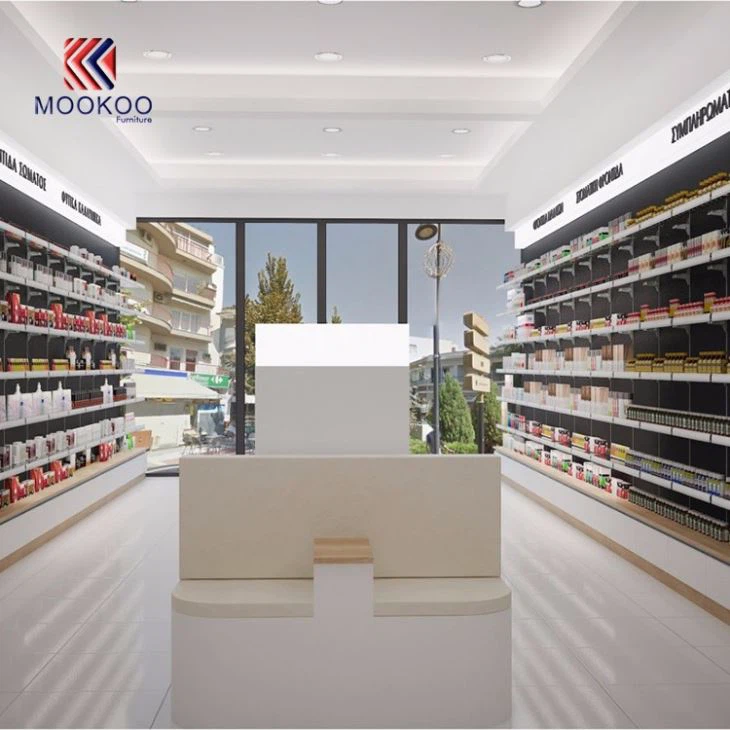 Retail Farmacia Shop Display Showcase Drug Storage