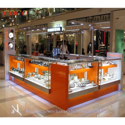 Vroči prodajni kiosk iz okroglega stekla