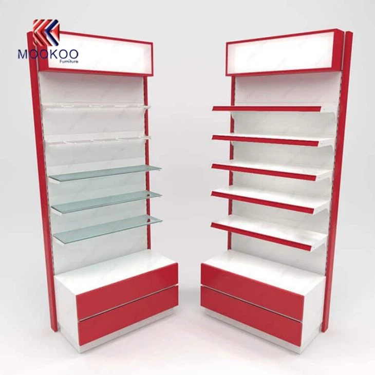 Customized Farmacia Shop Display Shelves