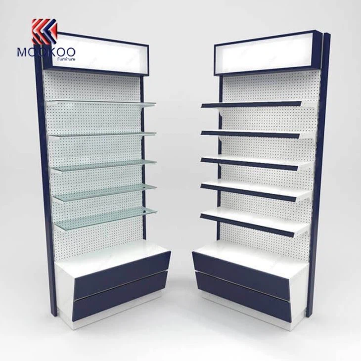 Customized Farmacia Shop Display Shelves