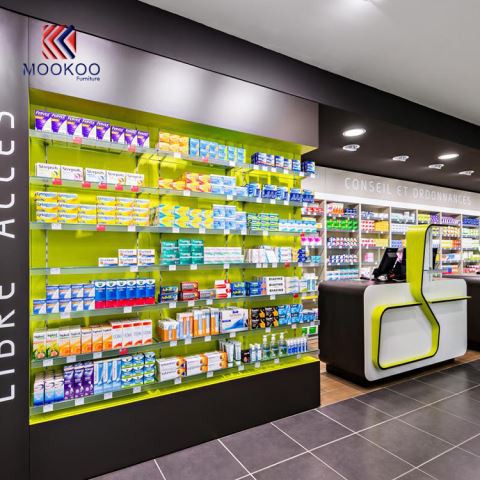 Tovarna drog Trgovina z drogami Notranja oprema vitrine